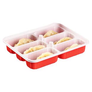 饺子一次性打包盒专用生熟水饺蒸饺锅贴食品级冷冻商用外卖加大格