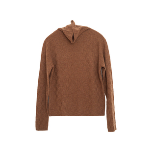 忘城A374座/梧桐与月亮/2023冬新品26支全羊毛棋盘格堆堆领毛衣女