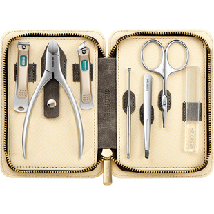 Mr.green德国 指甲刀套装七件 PU皮套挖耳勺甲沟钳专用工具指甲剪