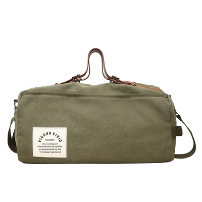 新款帆布斜挎包大容量旅行包男女