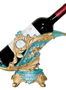 轻奢高级感红酒架摆件高档创意乔迁新居酒柜酒架装饰品客厅家用