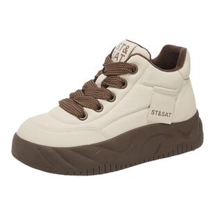 星期六棉鞋女款冬季2025新款保暖休闲板鞋厚底面包加绒爆款女鞋子