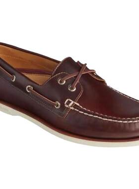 sperry休闲风套脚皮质减震帆船鞋
