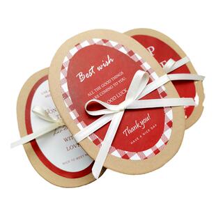 椭圆形牛皮纸盒小红书伴手礼网红INS饼干糖果DIY烘培包装盒l礼物