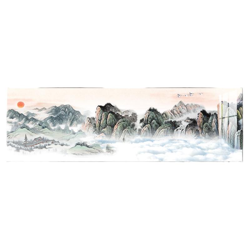 客厅新中式山水画书房风景壁画
