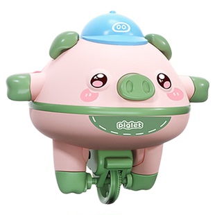 儿童平衡猪不倒翁网红大号猪猪独轮车电动特技走钢丝小猪婴儿早教
