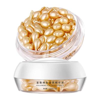 富勒烯胎盘素胶囊精华液抗皱保湿补水提亮肤色淡化暗沉护肤品