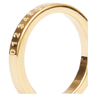 [礼物]MM6小众设计数字Logo简约窄型戒指指环高级感情侣对戒首饰