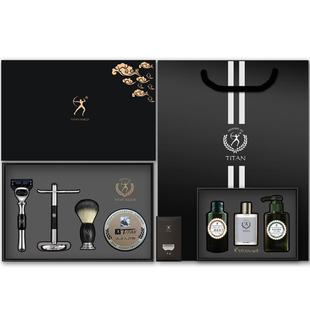 大力人手动剃须刀男士刮胡刀老式刮脸刀吉利五层刀头礼盒包装生日