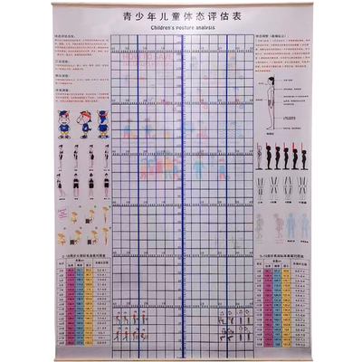 儿童舞蹈体态评估图表身高测量
