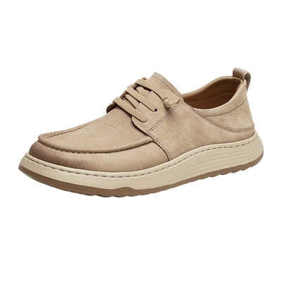 天美意2025秋新款休闲系带厚底百搭通勤复古男工装鞋GZX19CM5