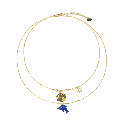 usite官方白百何款小海豚项链女