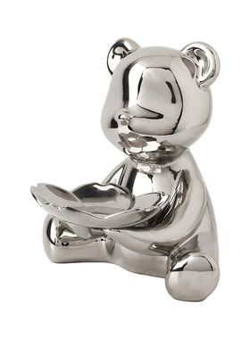 现代轻奢创意暴力熊摆件客厅酒柜玄关门口桌面放钥匙陶瓷高级装饰