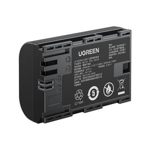 绿联Type-C直充相机电池LP-E6NH适用佳能EOS 6D 60D 70D 80D R7 R6 5D3 7D 5DMark 6D2 5D4 90D 5D2单反配件