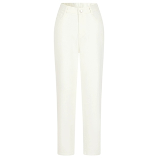 【159元任选2件】三彩丽雪新款复古风高腰牛仔裤通勤百搭长裤女