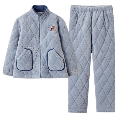 【强抗寒舒丽绒】男童家居服立领