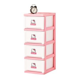 爱丽思三丽鸥卡通儿童抽屉式收纳柜塑料储物整理宝宝衣服玩具置物
