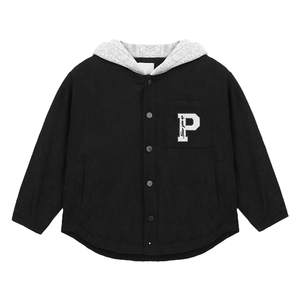 派町童装男童外套2025冬季新款儿童灯芯绒夹棉连帽上衣中大童保暖