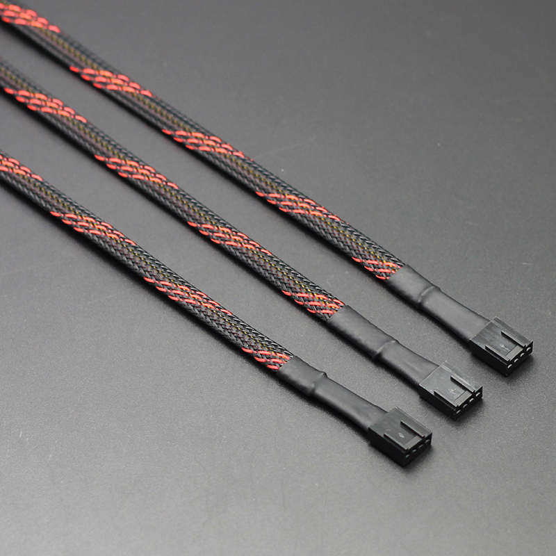 电脑机箱风扇集线器 主板3P/4pin针PWM温控调速器 风扇延长扩展线