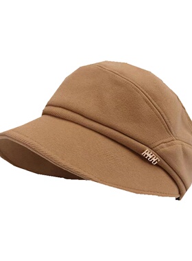 秋冬保暖显脸小堆堆渔夫帽女