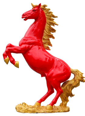 马年生肖玻璃钢仿真雕塑摆件