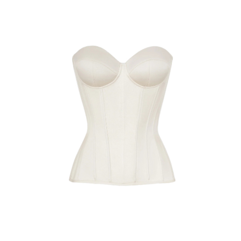 PerfectCorset缎面鱼骨胸衣显瘦