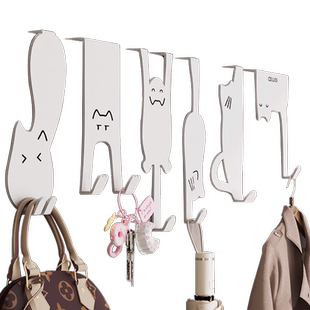 门后挂钩置物架免打孔厨房柜门墙上壁挂衣架收纳衣服帽子钥匙神器