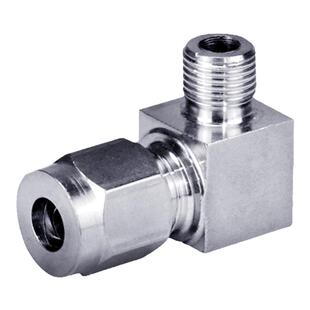 304不锈钢卡套接头 卡套弯头终端G螺纹直角卡套终端90度弯头卡套