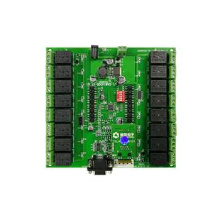 聚英16路继电器输出模块IO串口控制RS232RS485接口ModbusDAM1600B