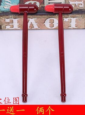 足浴硅胶橡皮小红色木锤健身扬州颈部椎敲背锤小锤子腿部按摩锤
