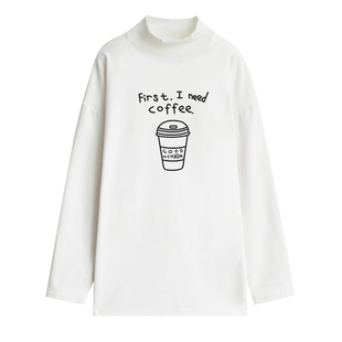 半高领德绒打底衫女长袖T恤秋冬加绒中长款洋气内搭高级感小个子