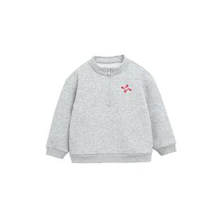 whitewheat儿童2025冬季新款亲子装男女童刺绣上衣一家三口母女款