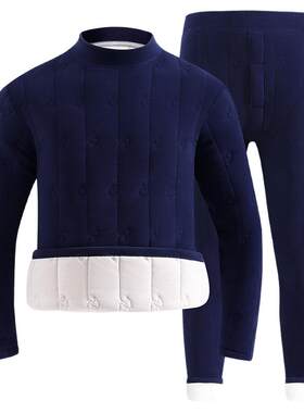 雅鹿家居服棉羊绒保暖内衣套装