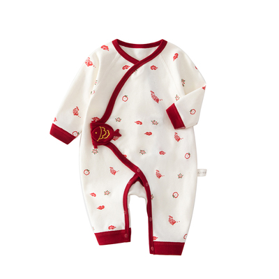 温巢新生婴儿衣服秋季纯棉连体衣