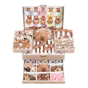 卡皮巴拉所有东西女孩生日礼物公仔儿童玩具吧啦女童水豚玩偶女生