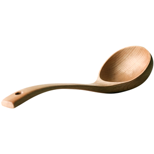 日式手工木制大汤勺创意木勺子家用餐具原木纯色长柄粥勺汤匙小勺