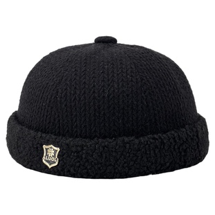 阿萝璃帽子男士品牌瓜皮帽男款雅痞风高端针织地主帽冬季加绒保暖