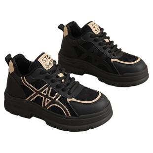 星期六老爹鞋女2025新款冬季加绒保暖棉鞋厚底增高休闲运动鞋女鞋