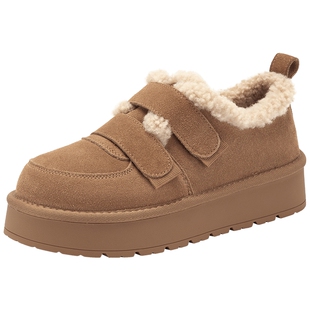 热风加绒雪地靴女2025年冬季新款复古休闲棉鞋百搭保暖加厚女鞋子