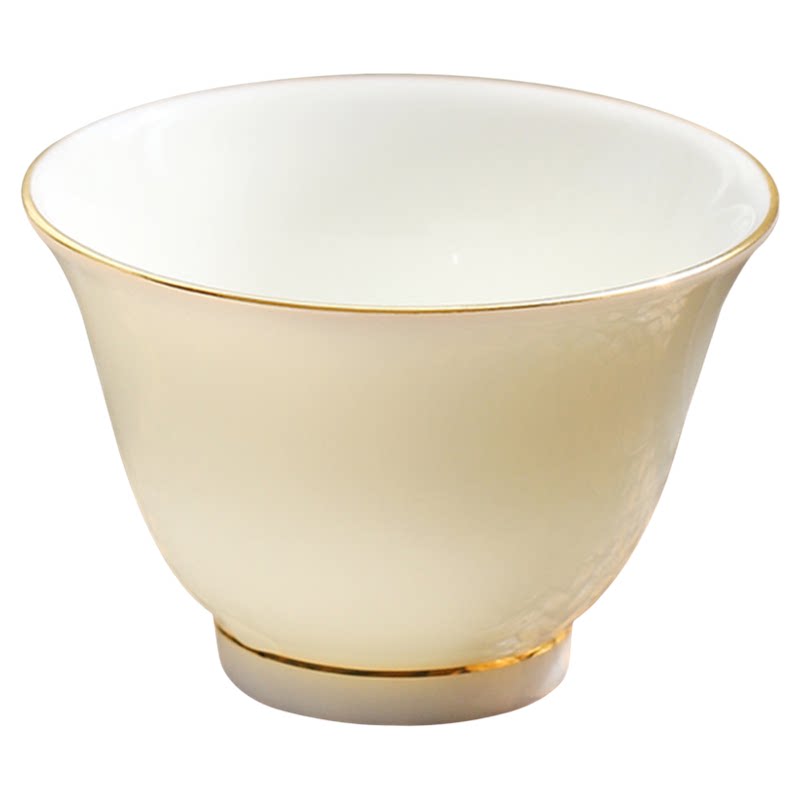 白瓷茶杯10只羊脂玉功夫茶杯6只陶瓷小茶杯家用待客喝茶专用客杯
