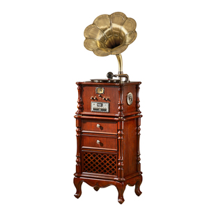 圣利纳留声机美式复古黑胶唱片机欧式客厅家用胶片电唱机蓝牙音箱