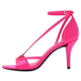 露娜女鞋LUNA春夏优雅水钻细跟凉鞋鱼嘴脚背带气质高跟鞋SL321081