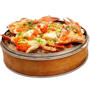 年夜饭 福州特色菜红鲟饭 八宝海鲜蟹饭 清蒸糯米海鲜饭 福建年货