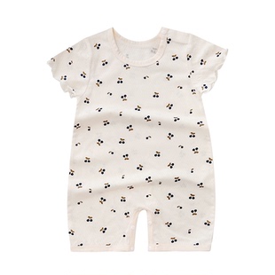 夏季婴儿小男童短袖哈衣宝宝纯棉薄款连体衣新生儿0-2岁外穿夏装