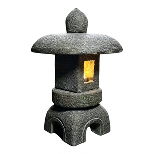 石灯笼日式庭院灯中式石头灯电石灯户外花园山水景观石灯石雕摆件
