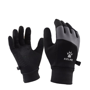 卡尔美防寒手套加绒冬季足球训练运动户外骑行保暖防滑儿童触屏