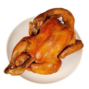 诸城正宗卤味烧鸡山东特产五香熏鸡开袋即食整只老式烟熏扒鸡熟食