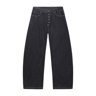 BIPOLAR排扣绿松石弯刀原牛美式休闲阔腿baggy裤男简约宽松长裤潮