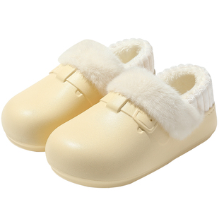 2025新款时尚防水棉拖鞋女士冬季包跟保暖加绒厚底防滑棉鞋男外穿