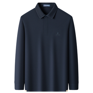 [高支纯棉/7A抗菌]梦特娇Polo衫长袖男士26春季翻领全棉T恤亲肤J